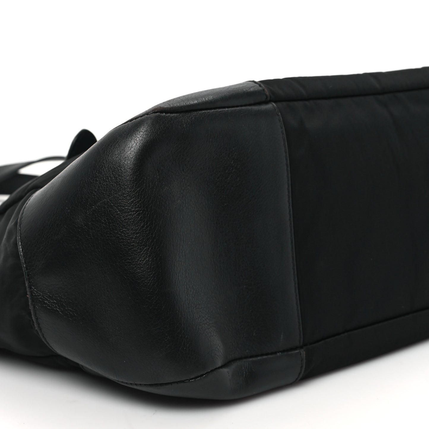 Tessuto Nylon Soft Calfskin Tote Black