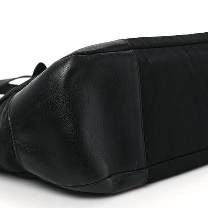 Prada Tessuto Nylon Soft Calfskin Tote Black 8 of 13