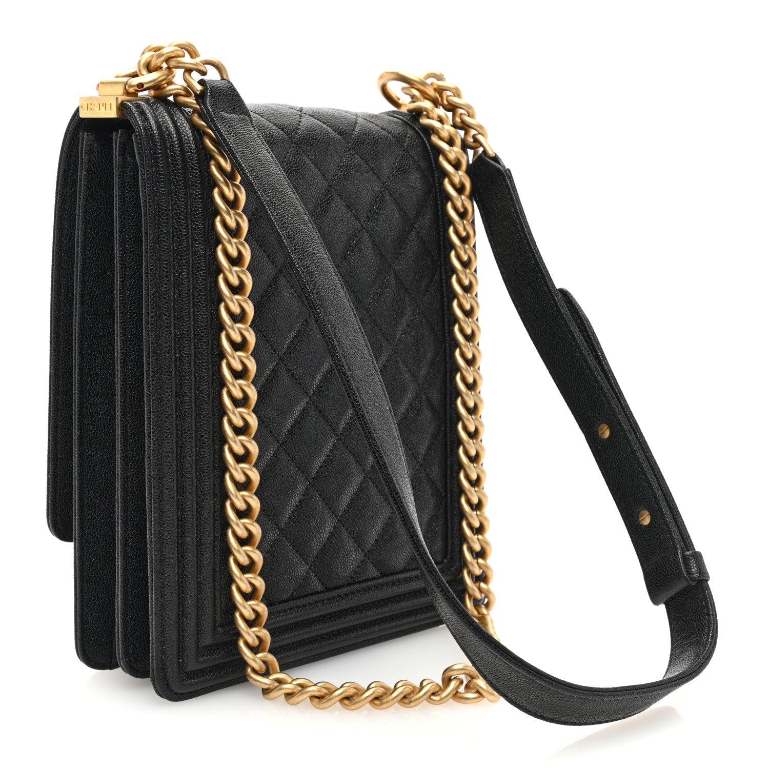 Chanel Caviar Quilted North South Boy Flap Black 3 of 10