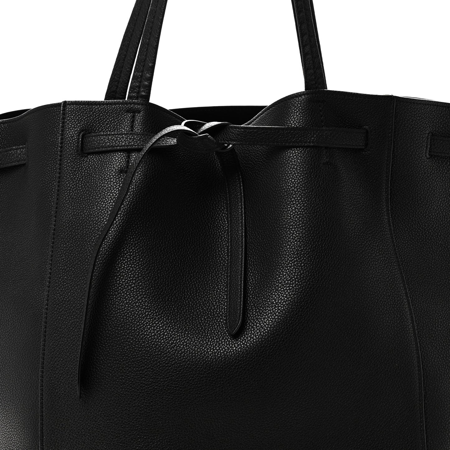 Soft Grained Calfskin Medium Belt Cabas Phantom Black