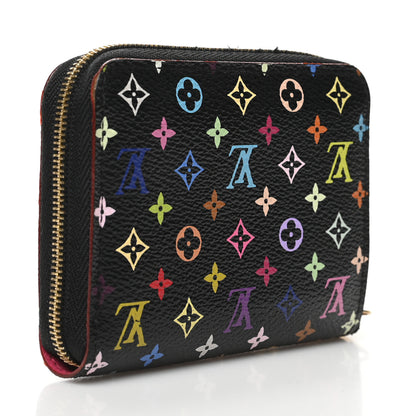 Louis Vuitton Monogram Multicolor Zippy Coin Purse Black Grenade 3 of 7