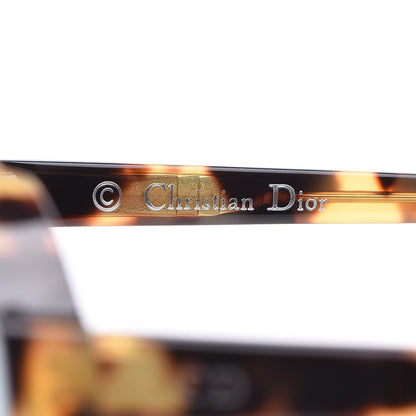 Christian Dior Abstract Square Mirrored Sunglasses Spotted Havana Green 6 of 9