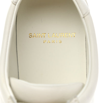 Saint Laurent Calfskin Andy Low Top Sneakers 36.5 Blanc Optique 7 of 8