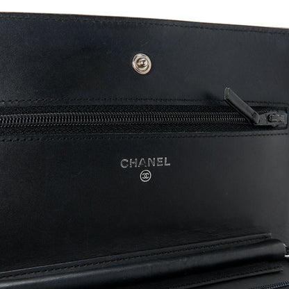 Chanel Caviar Timeless CC Wallet On Chain WOC Black 6 of 12