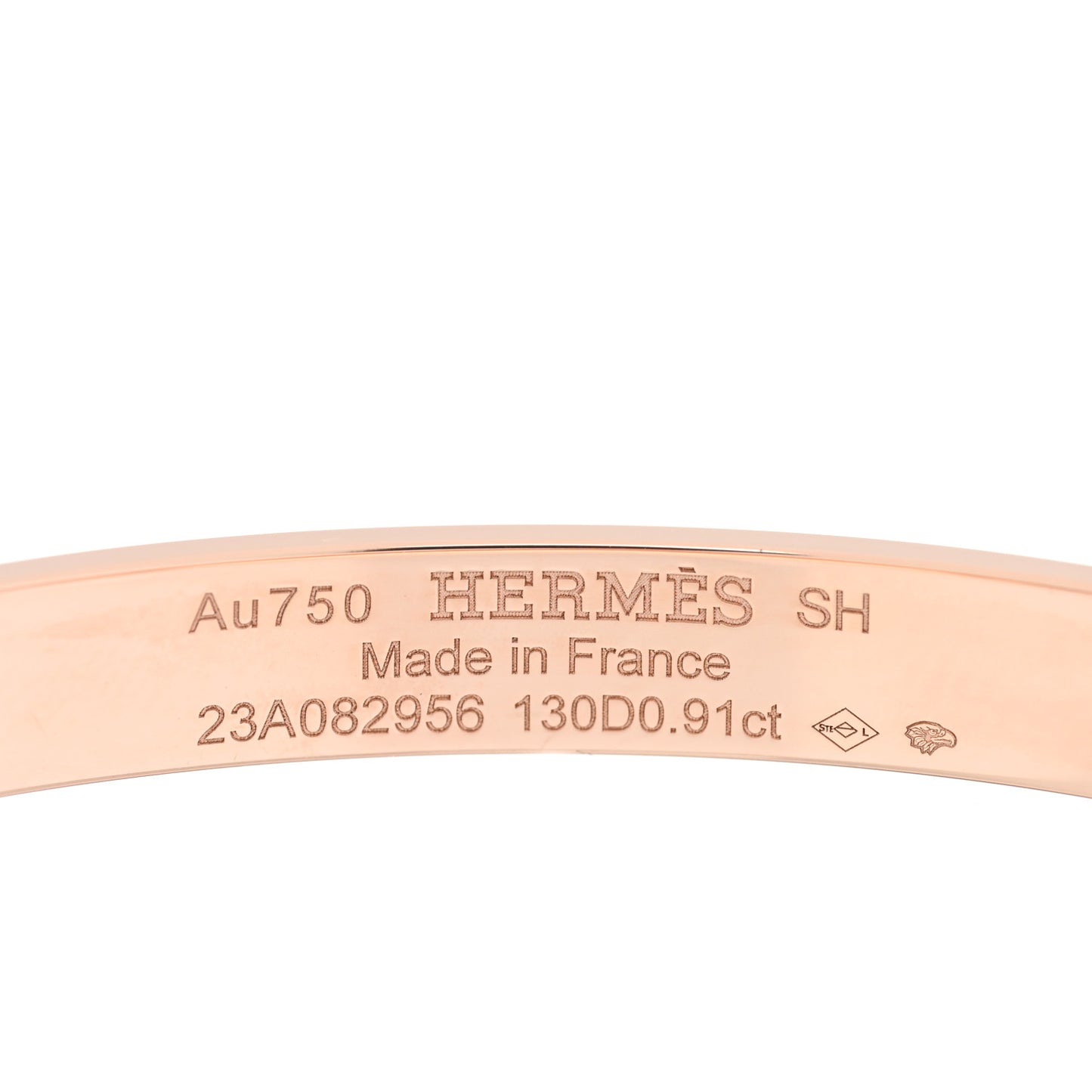 18K Rose Gold Diamond PM Collier De Chien Pave Bracelet SH