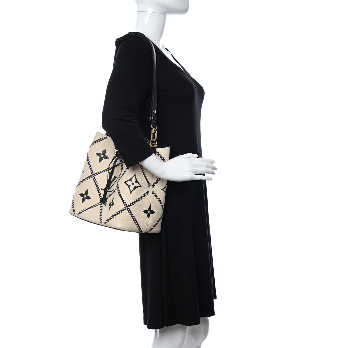 Empreinte Monogram Giant Broderies Neonoe MM Cream Black