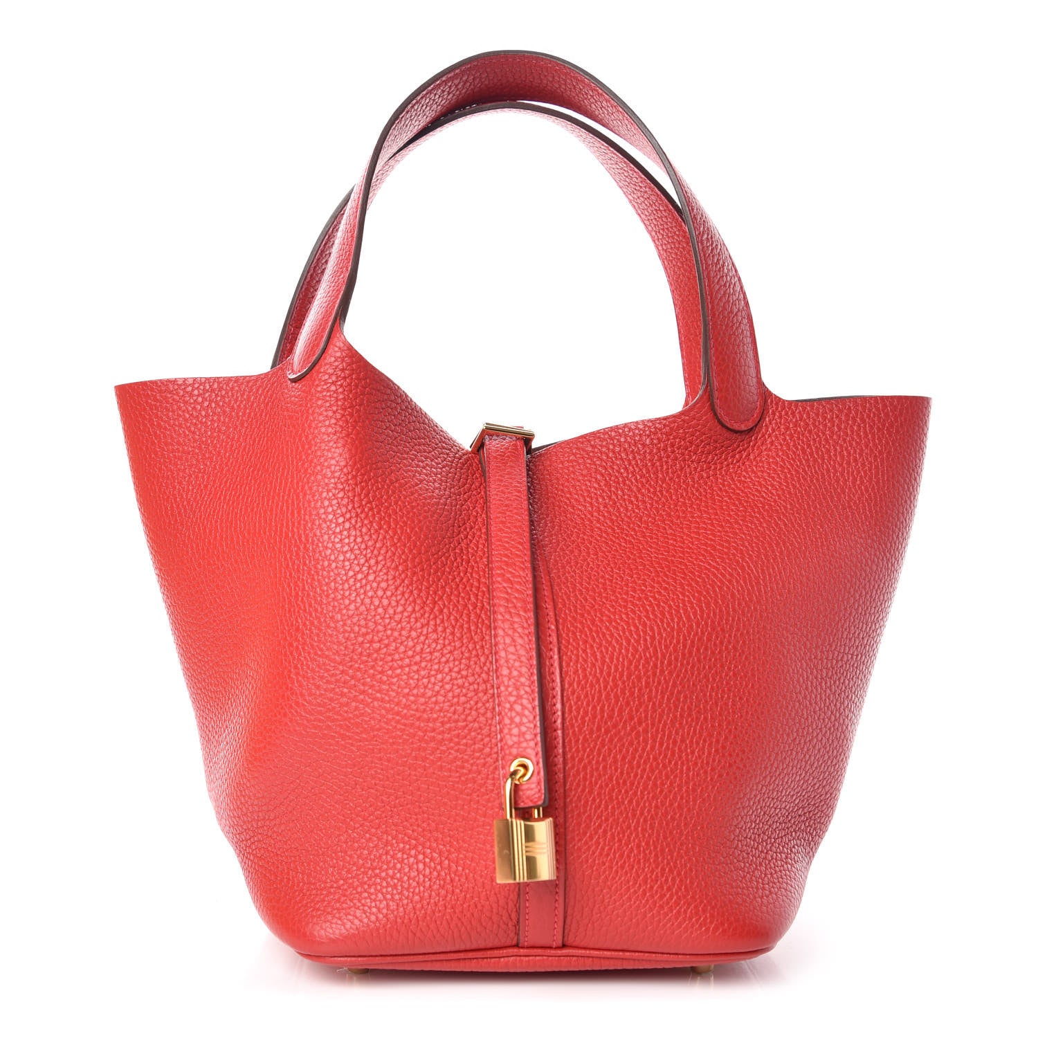 Hermes Taurillon Clemence Picotin Lock 22 MM Rouge Casaque 1 of 12
