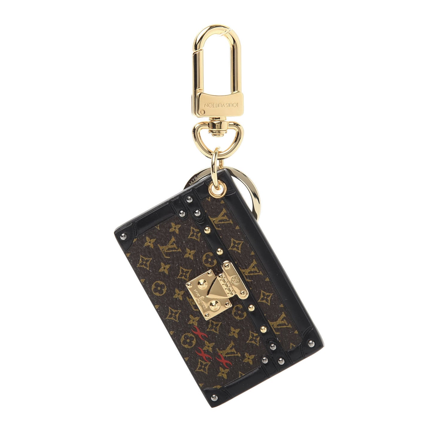 Petite Malle Bag Charm Key Holder Brown