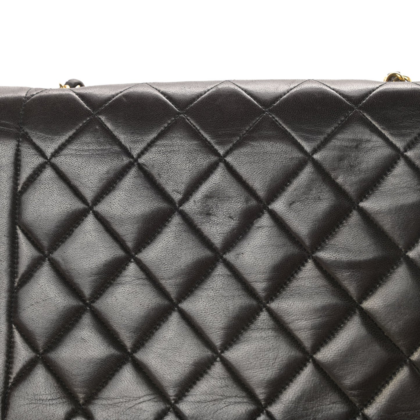 Lambskin Quilted Medium Single Flap Black
