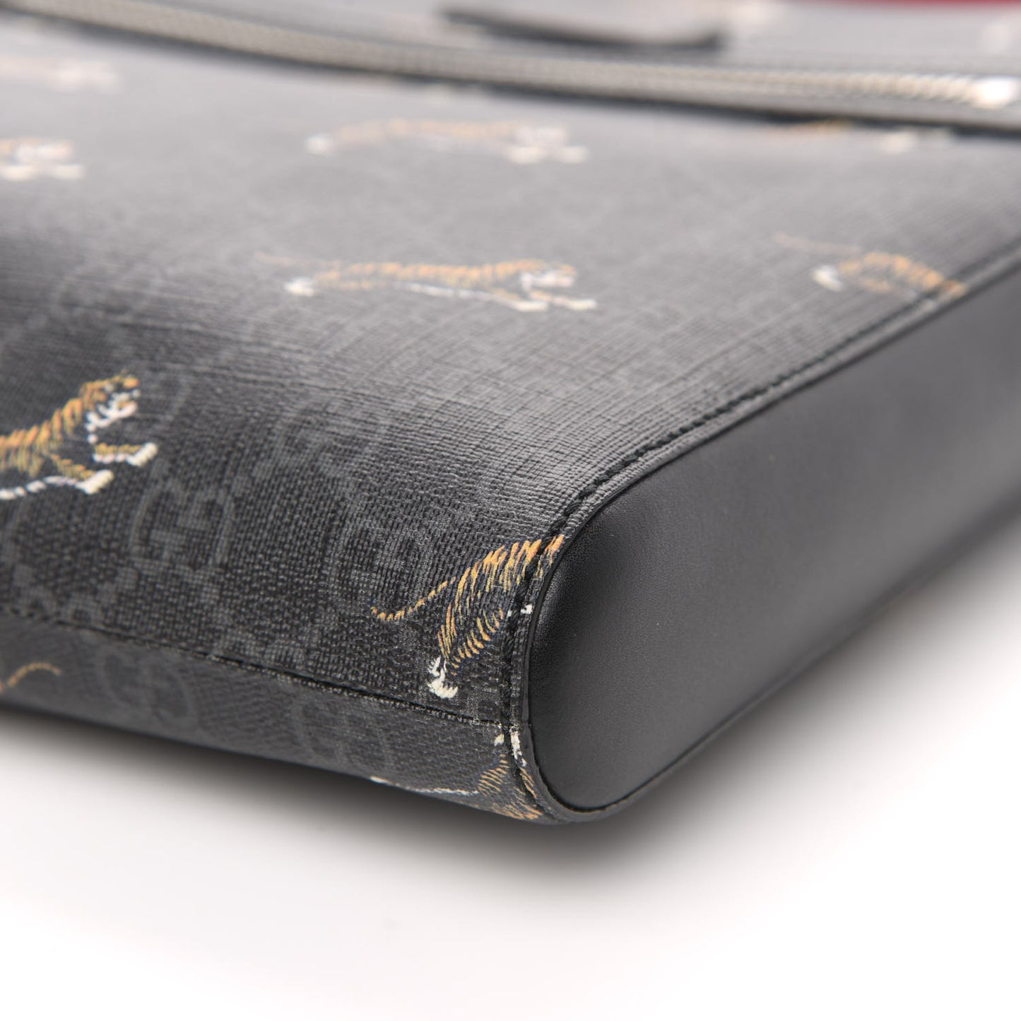 GG Supreme Monogram Tigers Web Messenger Bag Black Multicolor