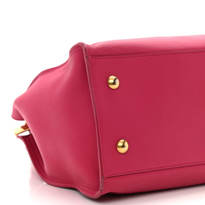 Saint Laurent Calfskin Small Classic Y Cabas Fuchsia 9 of 10