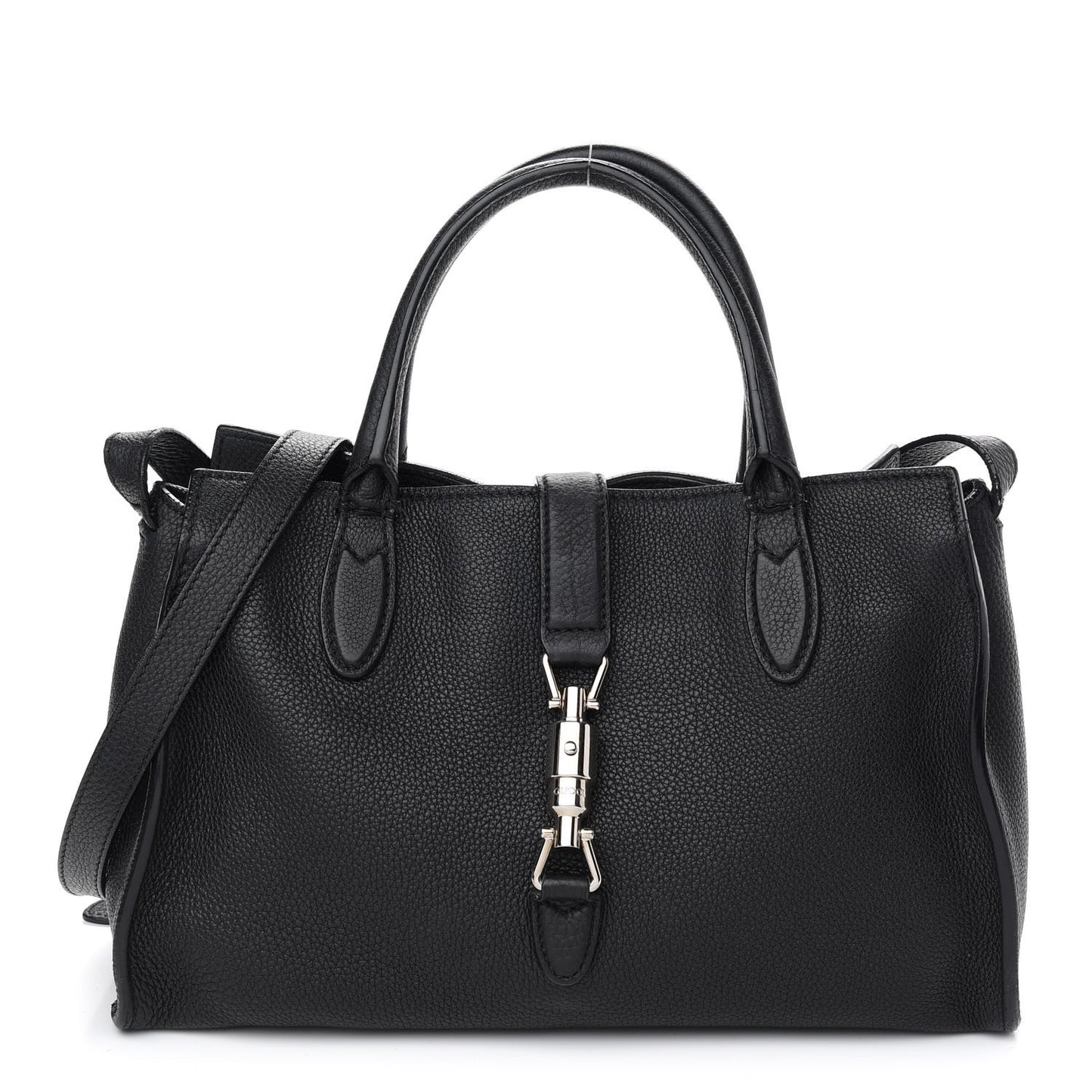 Soft Calfskin Small Jackie Top Handle Bag Black