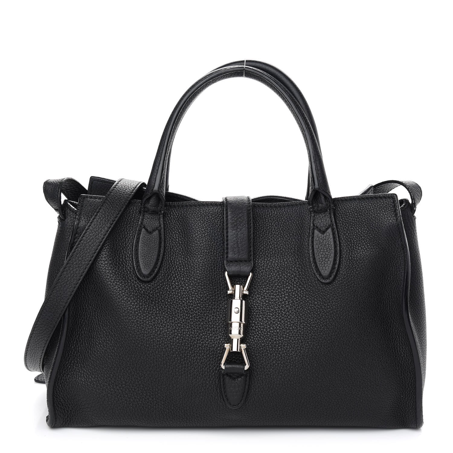 Gucci Soft Calfskin Small Jackie Top Handle Bag Black 1 of 9