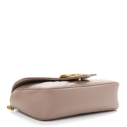 Gucci Calfskin Matelasse Super Mini GG Marmont Shoulder Bag Porcelain Rose 4 of 9