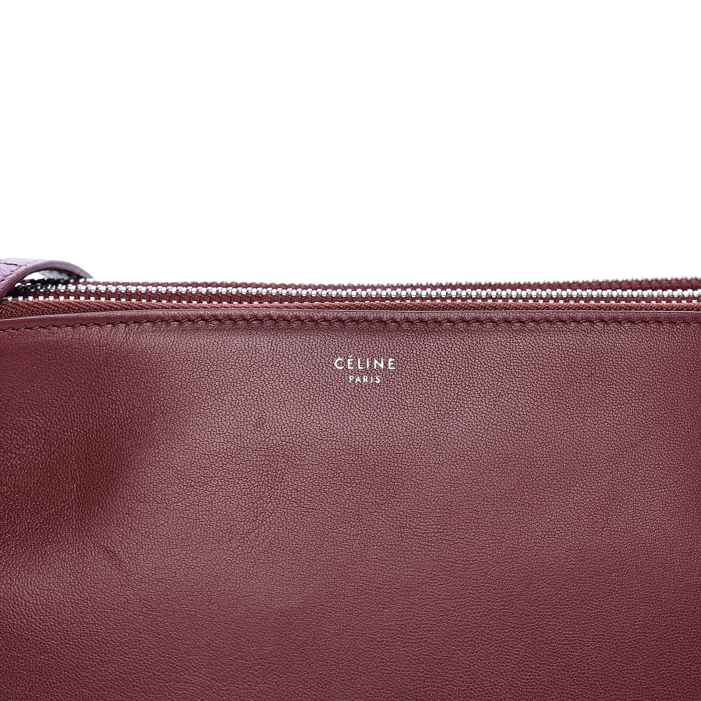 Lambskin Large Trio Crossbody Bag Burgundy