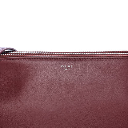 Celine Lambskin Large Trio Crossbody Bag Burgundy 11 of 11