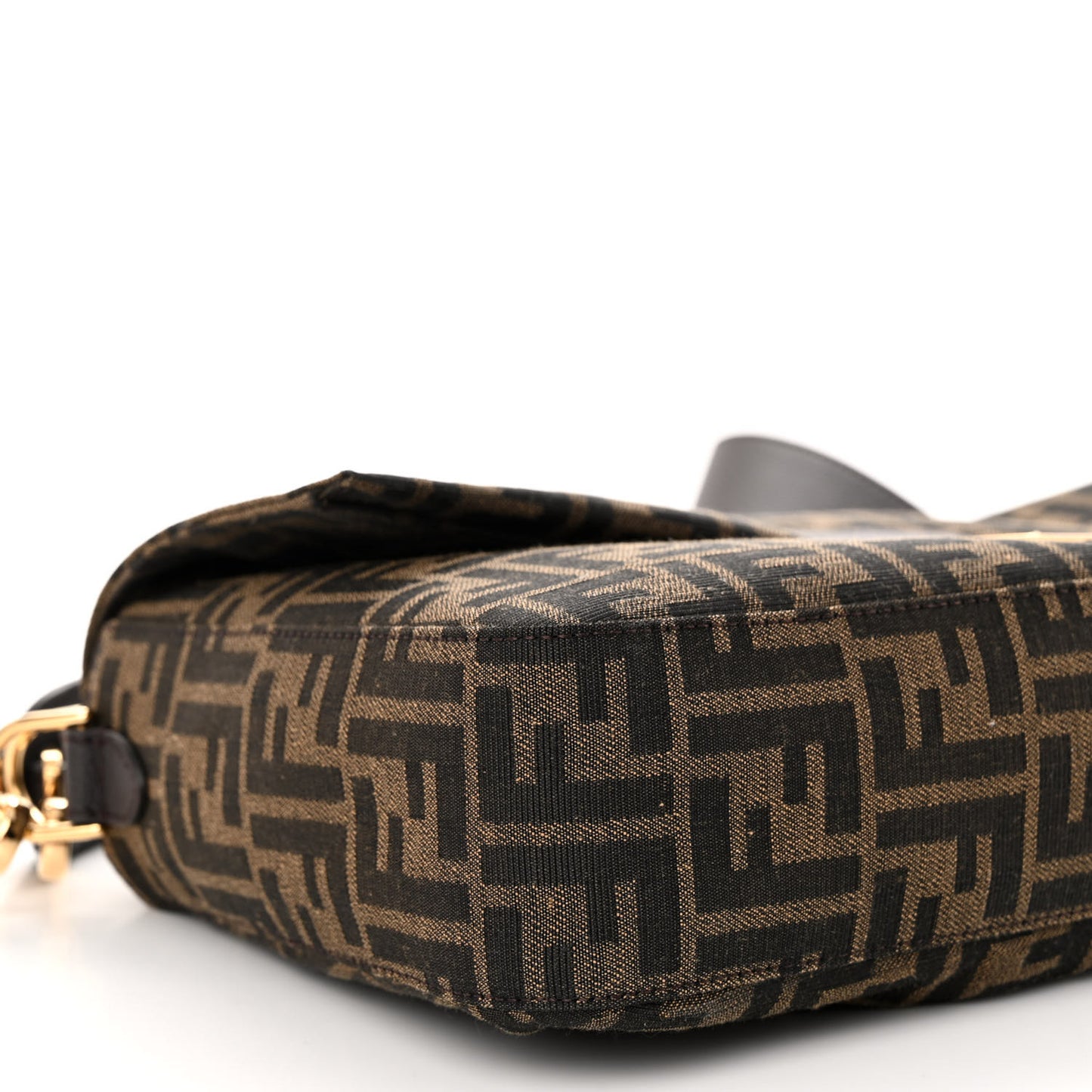 Fabric Jacquard FF 1974 Maxi Baguette Tobacco Moro Black