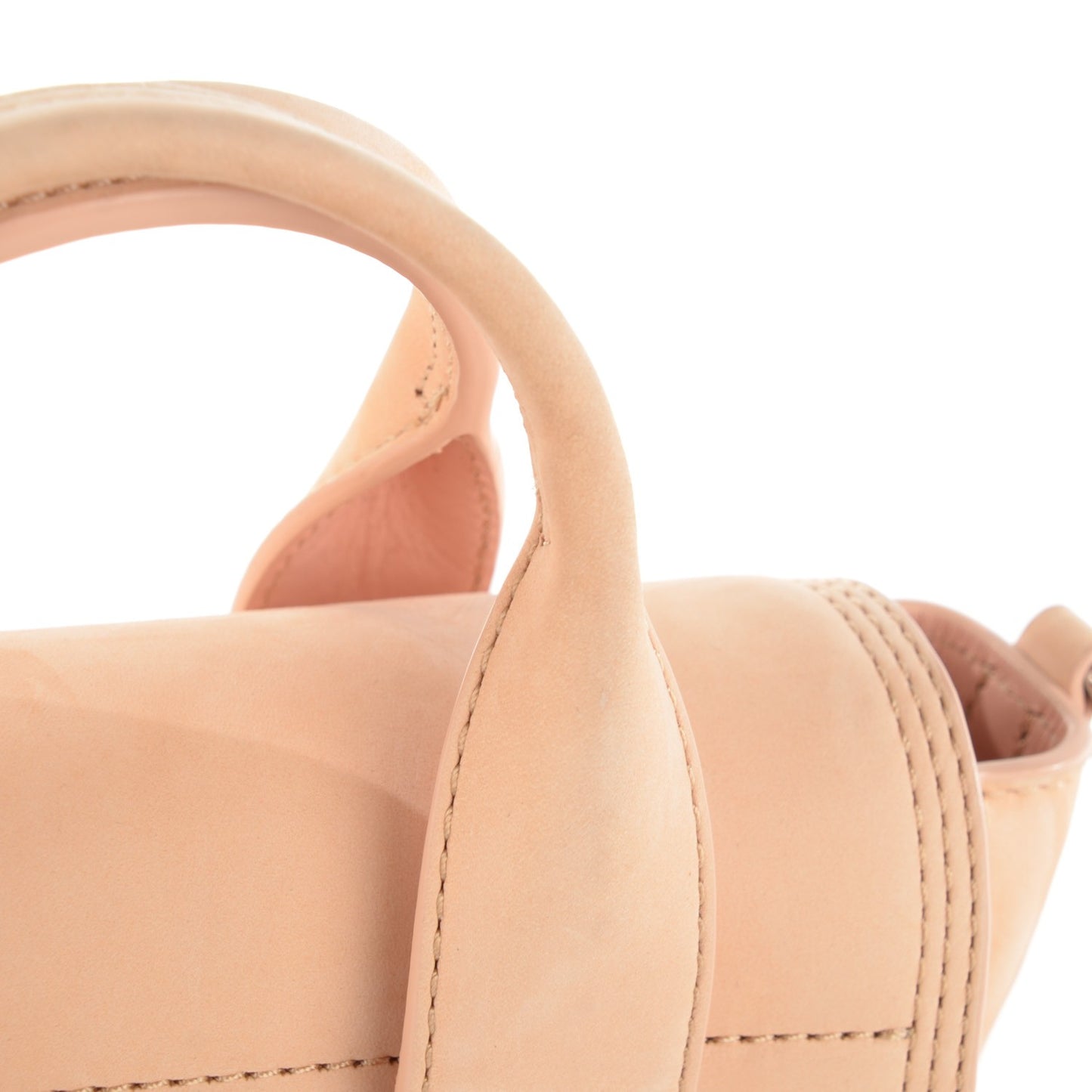 3.1 Perforated Calfskin Suede Mini Pashli Satchel Beige
