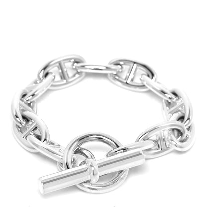 Hermes Sterling Silver GM Chaine D'Ancre Bracelet 12 3 of 4