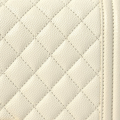 Chanel Caviar Quilted Medium Boy Flap White 8 of 11