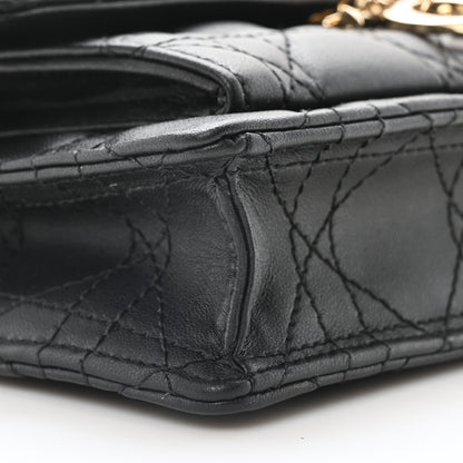 Christian Dior Lambskin Cannage Lady Dior Chain Pouch Black 8 of 10