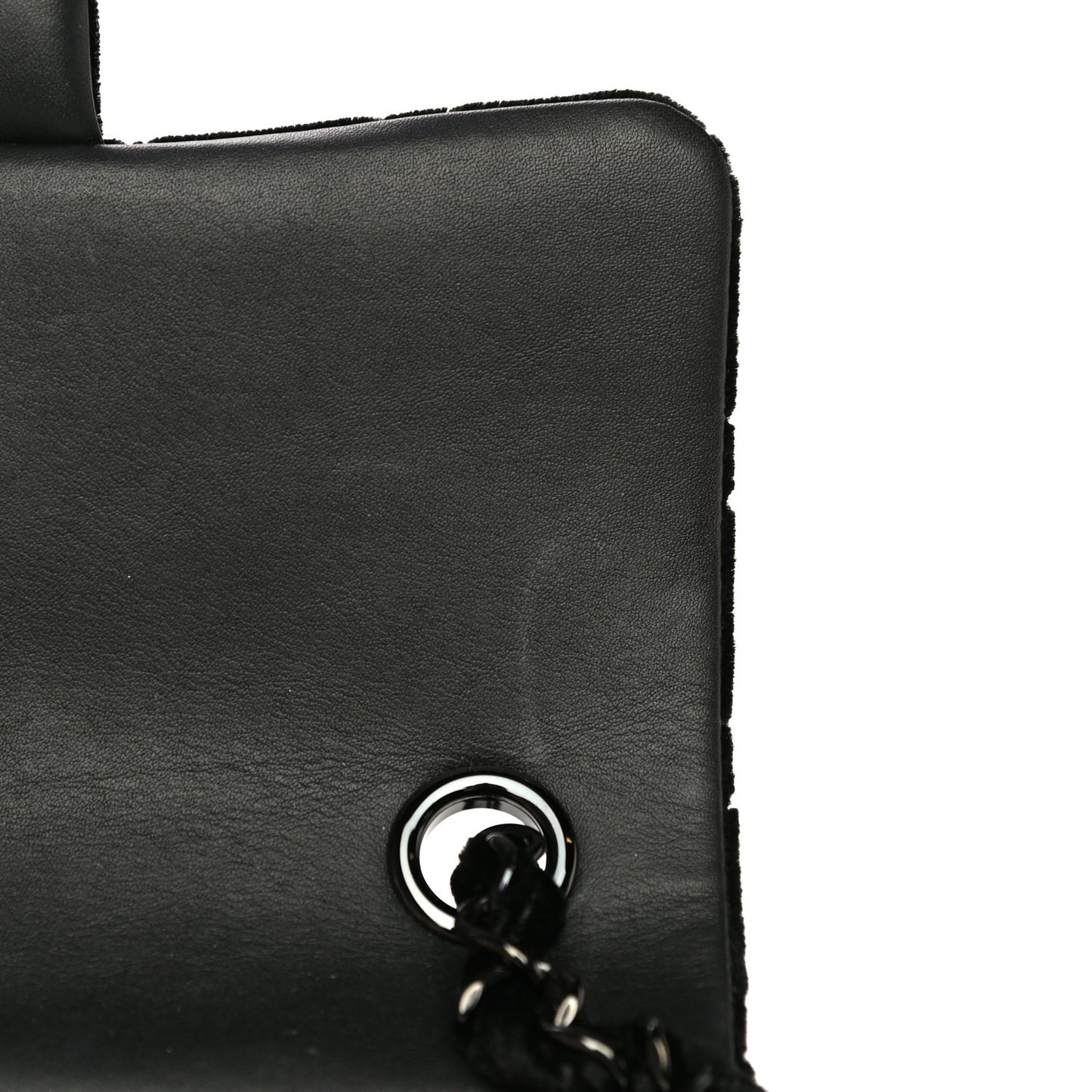 Velvet Quilted Mini Rectangular Flap So Black