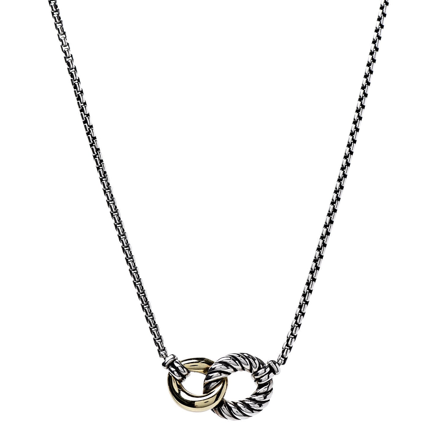 Sterling Silver 18K Yellow Gold Belmont Pendant Necklace