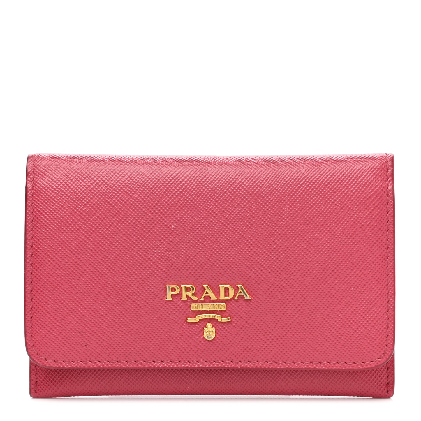 Saffiano Metal Flap Wallet Peonia