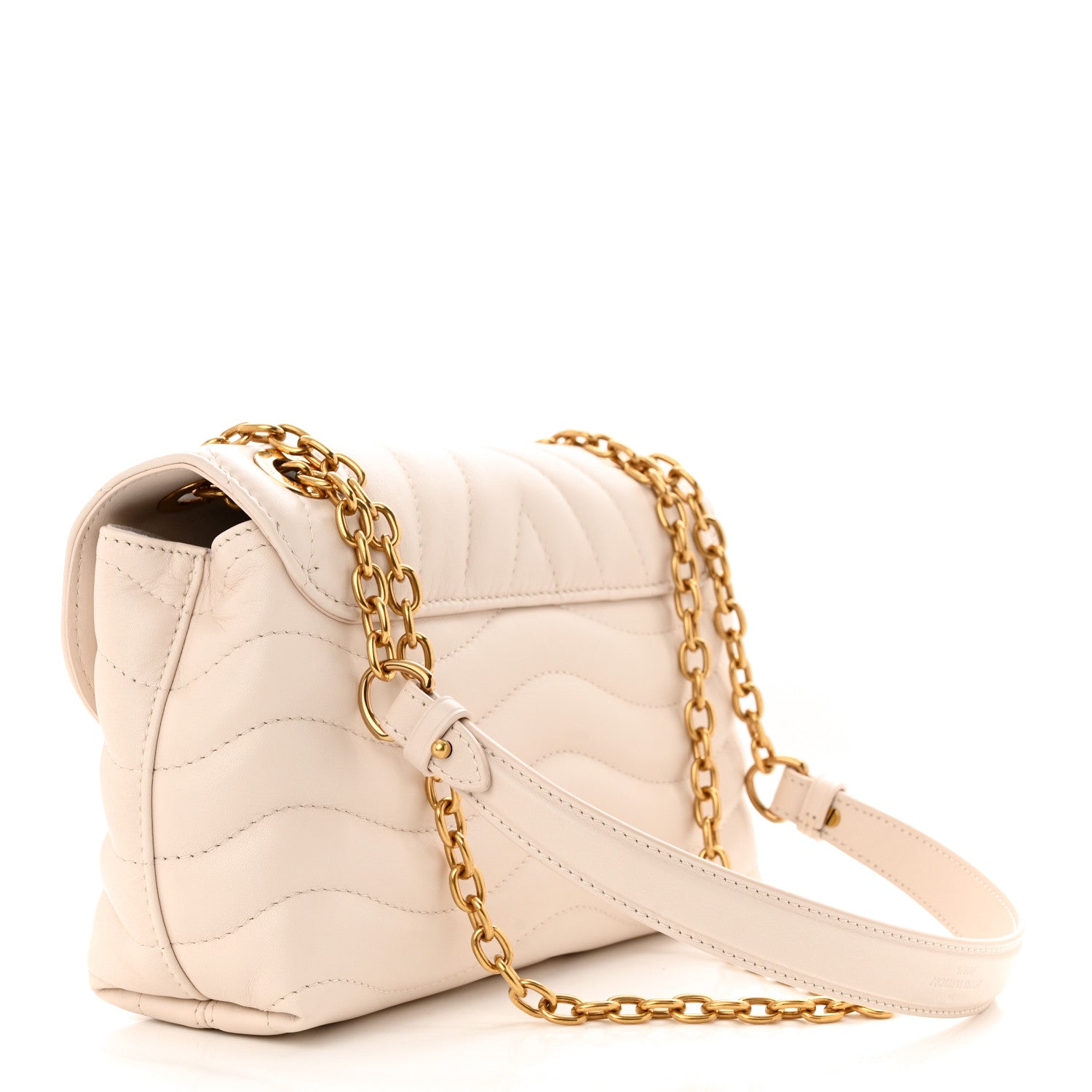 Louis Vuitton Calfskin LV New Wave Chain Bag Ivory 3 of 9