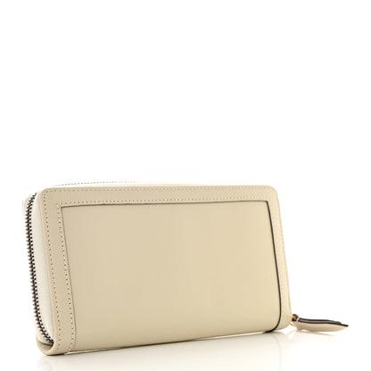 Gucci Wonka Grain Calfskin Diana Zip Around Continental Wallet Mystic White 3 of 8