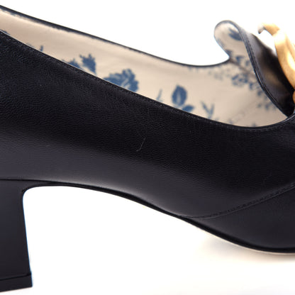 Gucci Malaga Kid GG Victoire 55mm Loafer Pumps 37 Black 12 of 13
