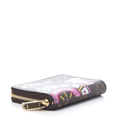 Louis Vuitton Monogram 2020 Christmas Animation Big Wheel Zippy Coin Purse Rose Ballerine 4 of 8