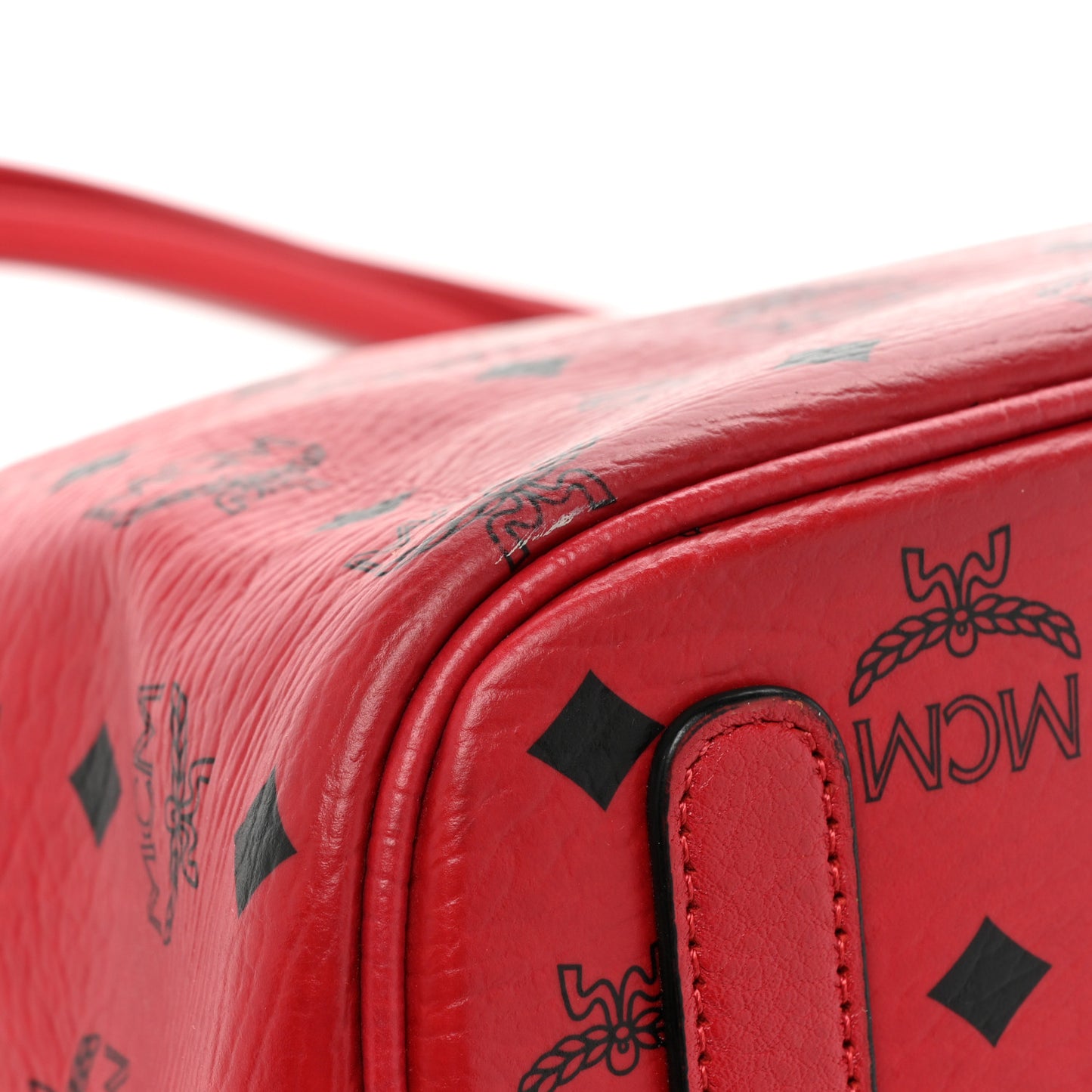 Visetos Medium Liz Reversible Shopper Tote Ruby Red