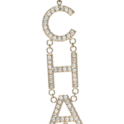 Chanel Pearl Crystal Cha-Nel Logo Necklace Gold 4 of 6