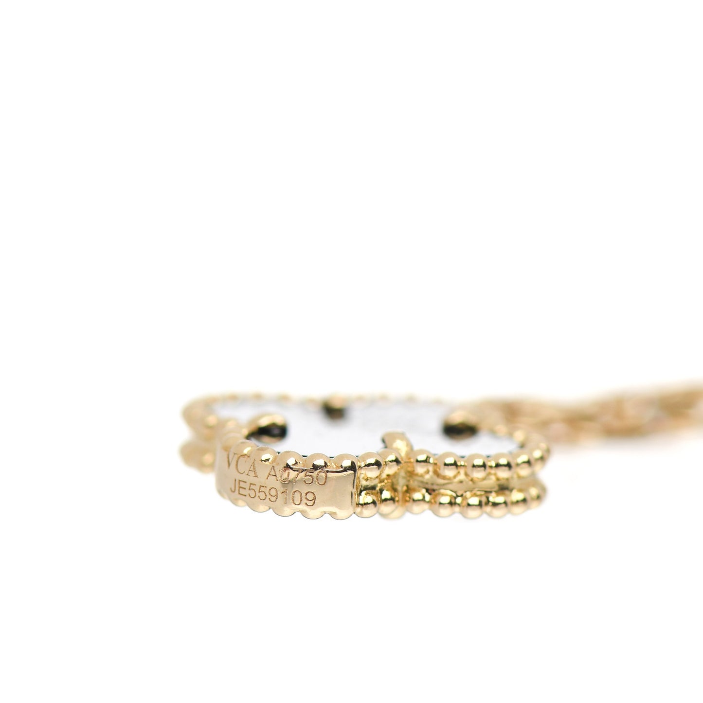 18K Yellow Gold Grey Mother of Pearl Black Onyx 5 Motifs Magic Alhambra Bracelet