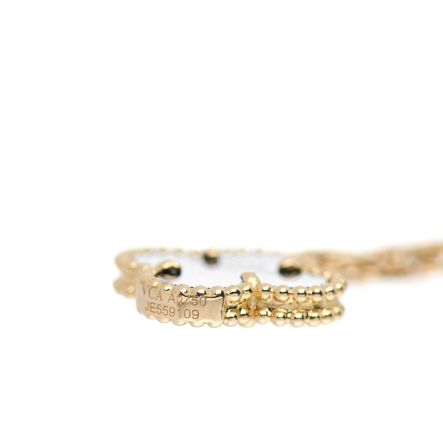 Van Cleef & Arpels 18K Yellow Gold Grey Mother of Pearl Black Onyx 5 Motifs Magic Alhambra Bracelet 3 of 3
