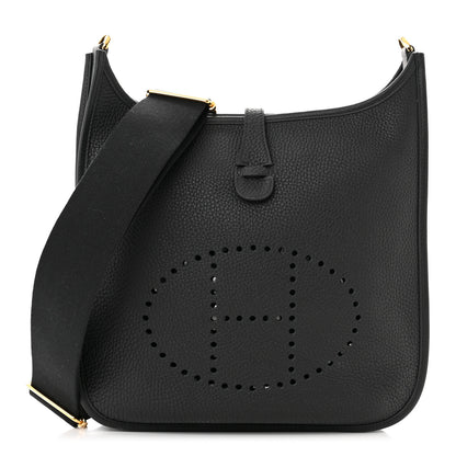 Hermes Taurillon Clemence Evelyne III PM Black 1 of 10