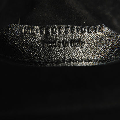 Saint Laurent Calfskin Crocodile Embossed Classic Duffle 3 Black 7 of 7