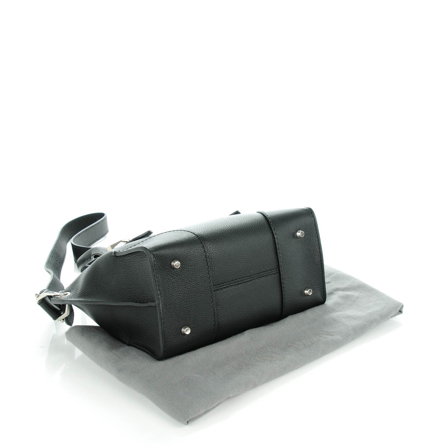 Grained Calfskin Small Legend Satchel Black
