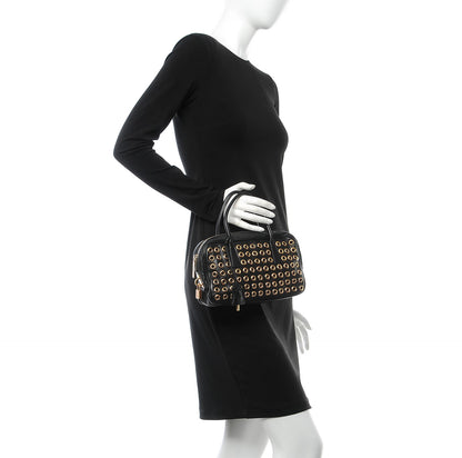 Prada Nappa Metal Grommet Bauletto Black 2 of 9