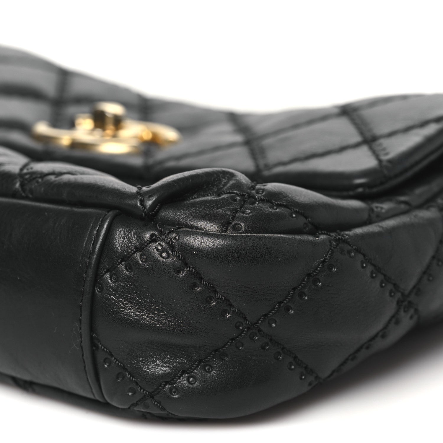 Chanel Calfskin Quilted Retro Chain Flap Black 10 of 11