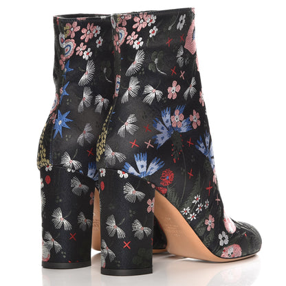 Valentino Garavani Brocade Camugarden Embroidered Short Boots 36.5 Nero Black 4 of 8