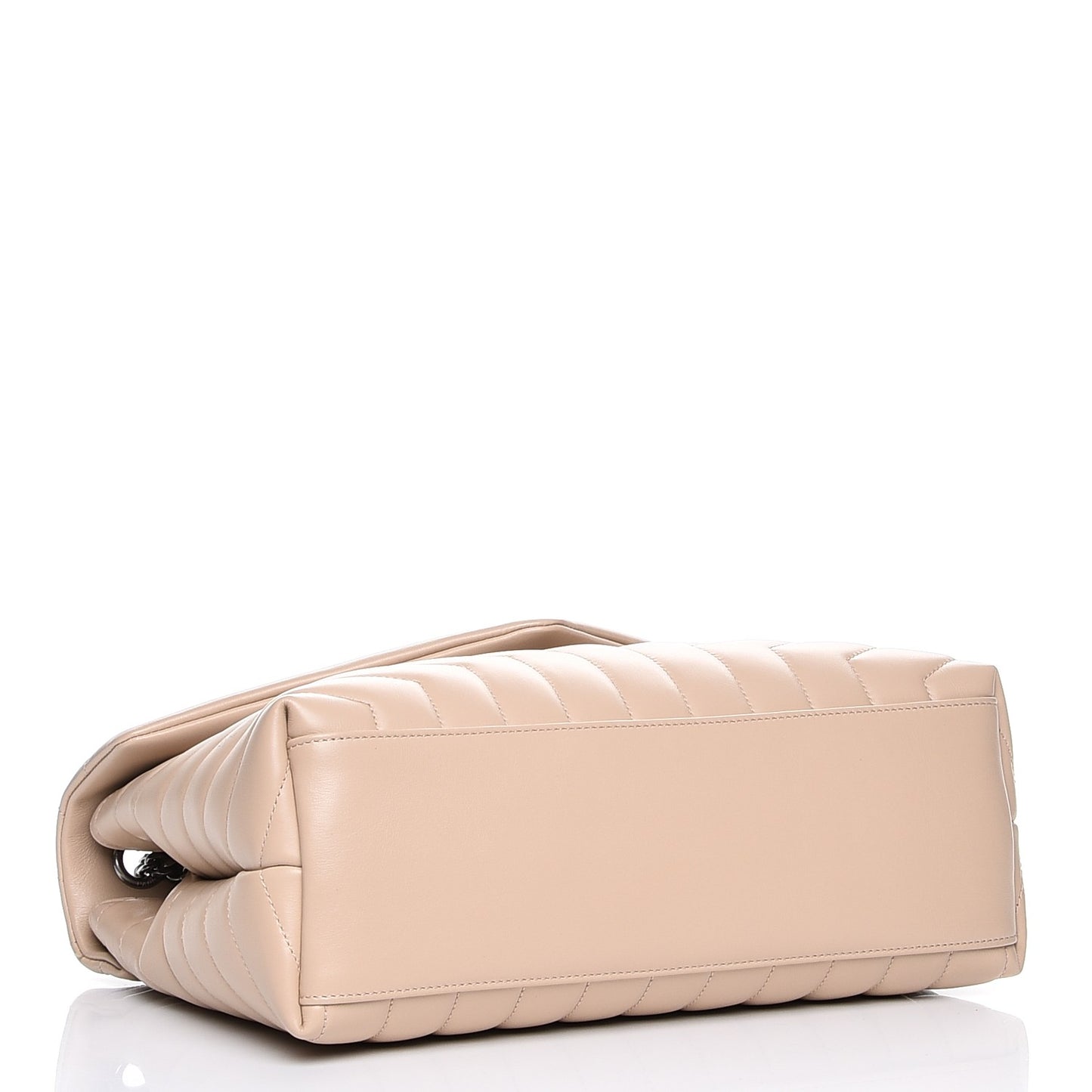 Calfskin Y Quilted Monogram Medium Loulou Chain Satchel Nude Powder