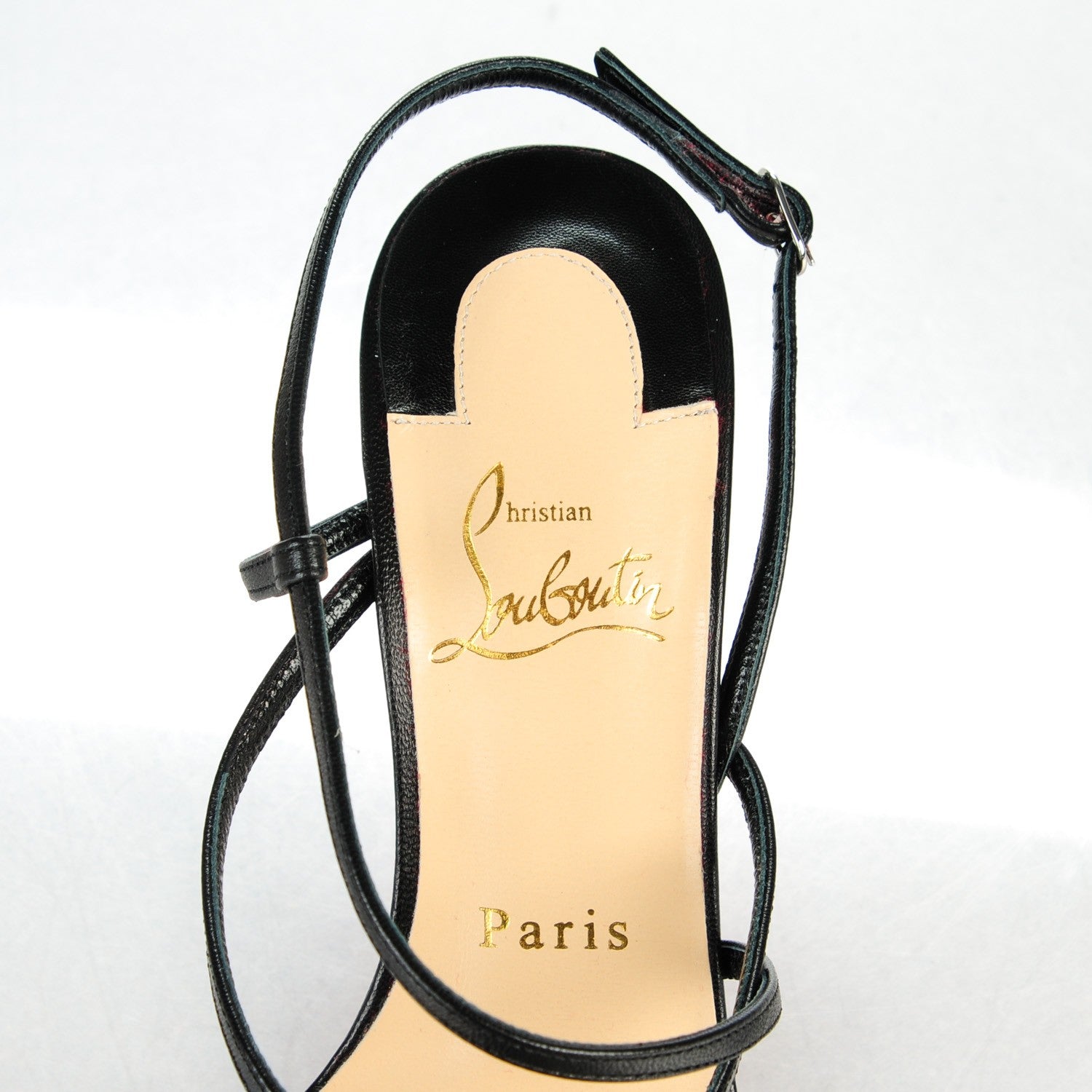 Christian Louboutin Kid Gwinispike 85 Sandals 36.5 Black 7 of 8