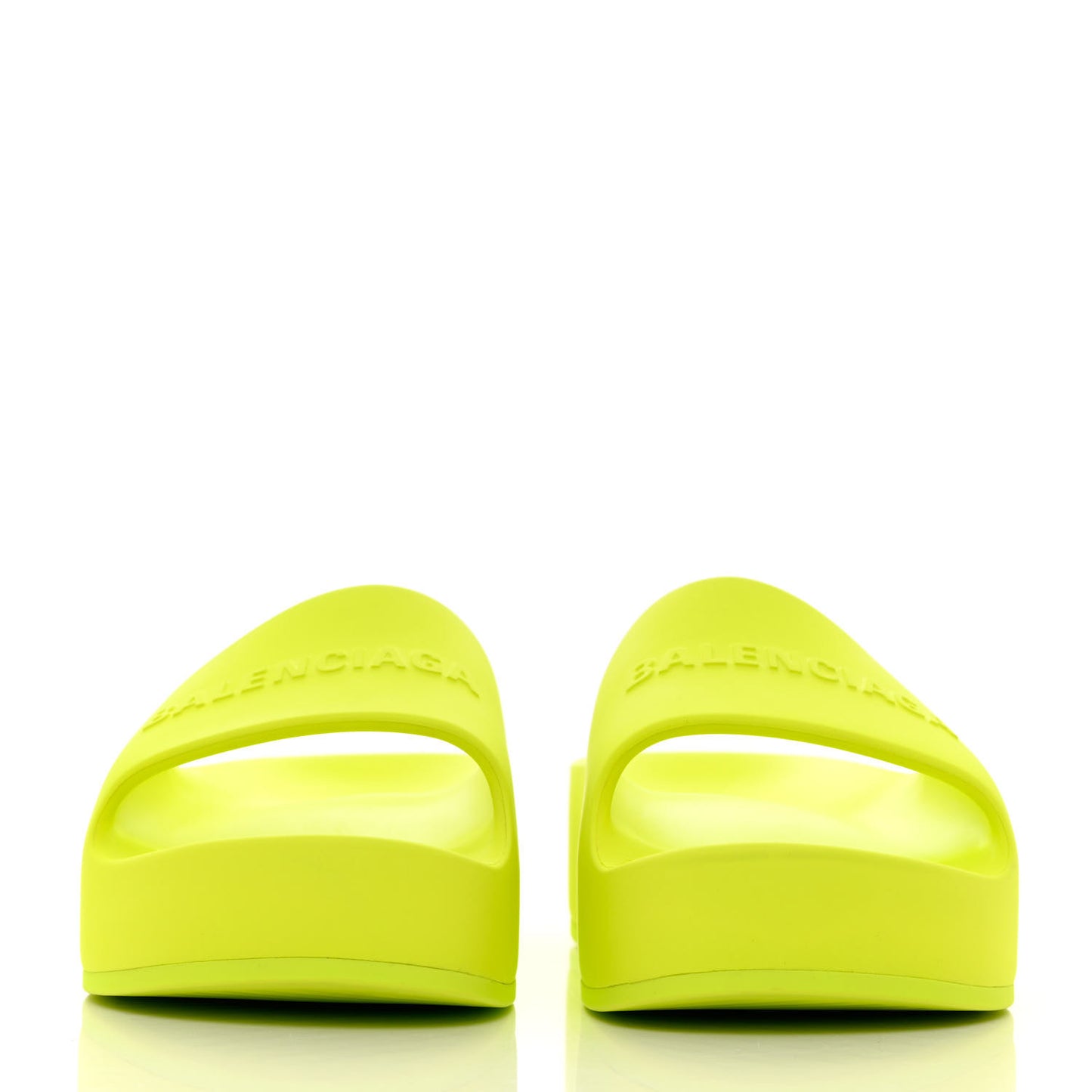 Rubber Womens Chunky Slide Sandals 41 Acid Lime