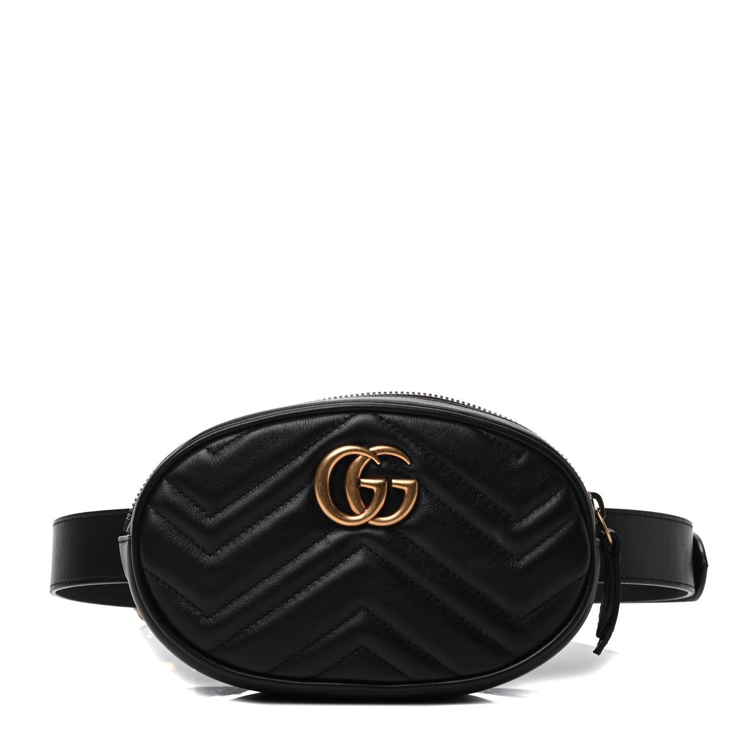 Calfskin Matelasse GG Marmont Belt Bag 85 34 Black