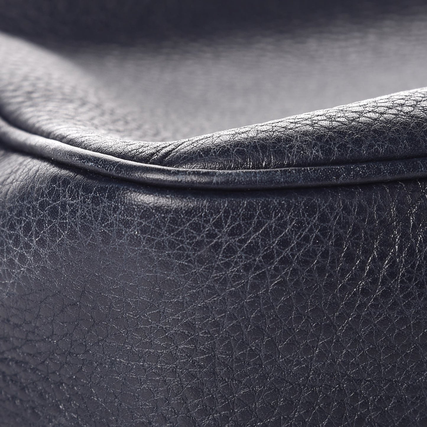 Pebbled Calfskin Small Soho Disco Bag Blue