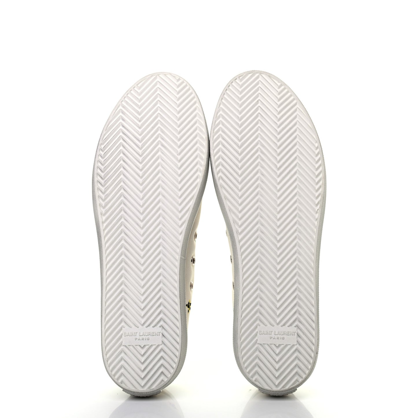 Canvas Fun-Star Print Mens Bedford Sneakers 42 Cream