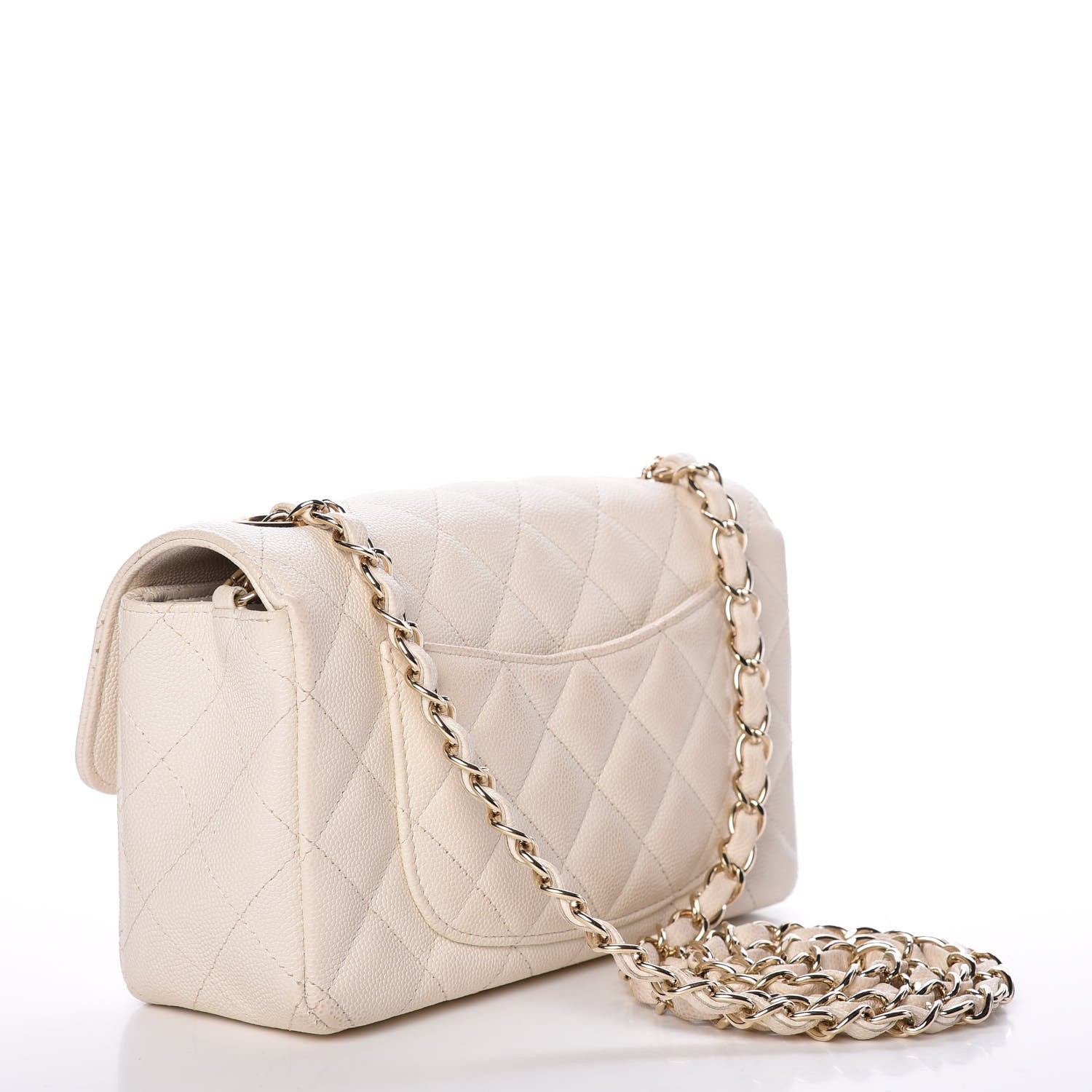Chanel Caviar Quilted Mini Rectangular Flap White 3 of 14