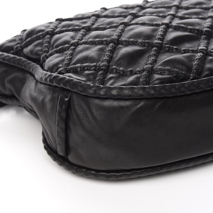 Chanel Quilted Lambskin Hidden Chain Hobo Black 8 of 10